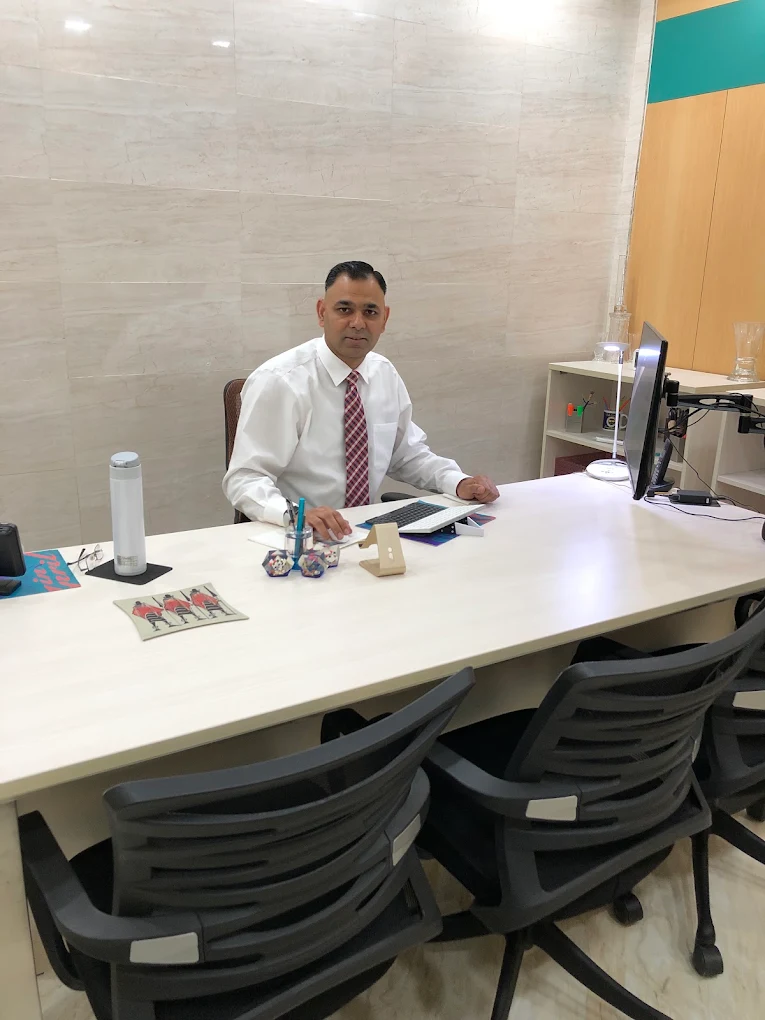 Amit Suden at his desk in chambers